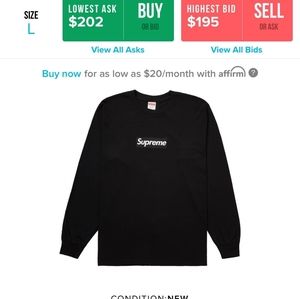 Supreme Box Logo Long Sleeve T-shirt
